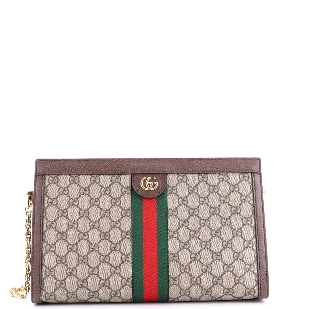 Gucci Medium Ophidia Chain Shoulder Bag GG Coated Canvas